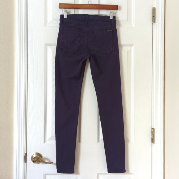 Hudson Krista Classic Mid Rise Ankle Length Super Skinny Jeans Dark Purple 26 - Picture 4 of 16